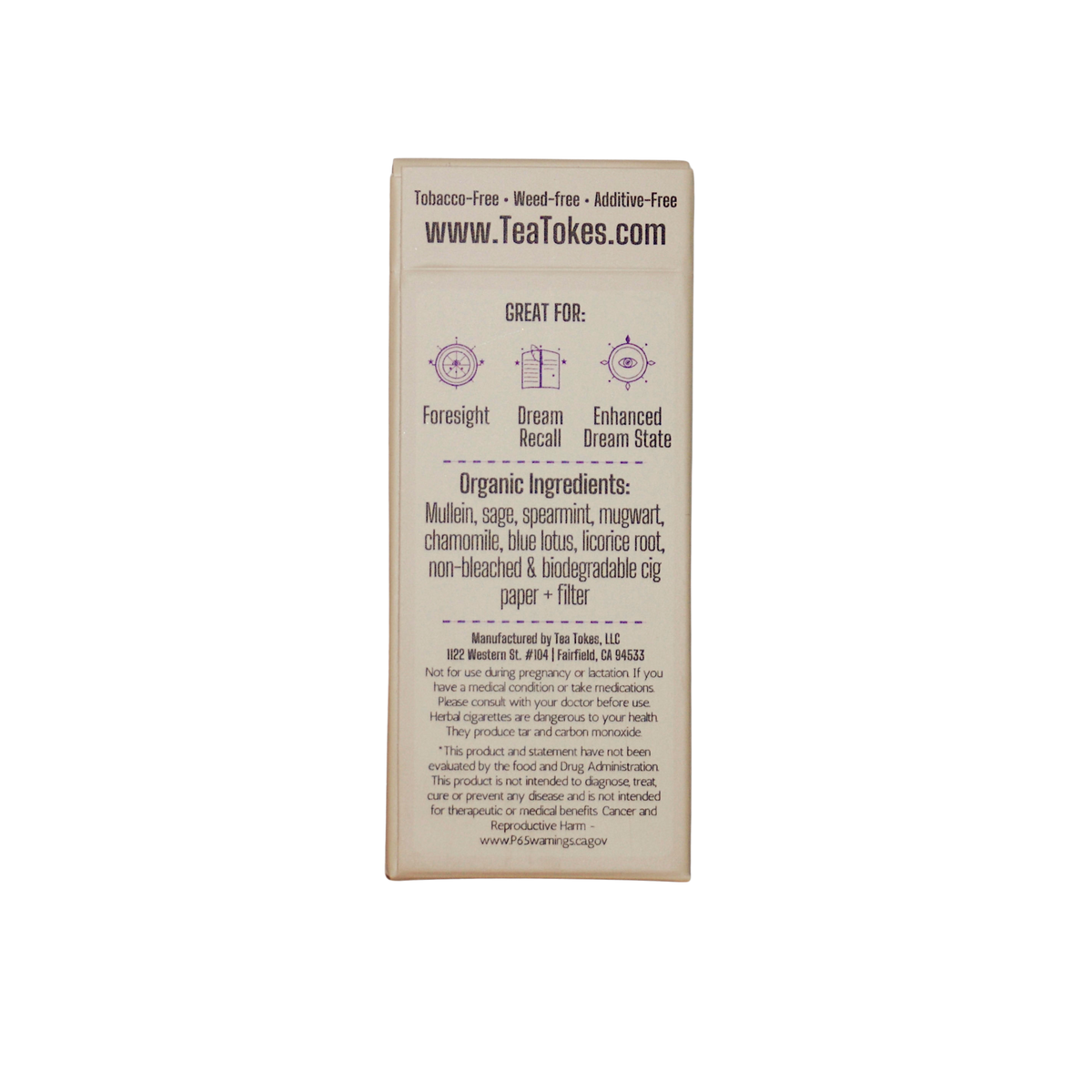 'Dreamworker' herbal cigarettes, second view