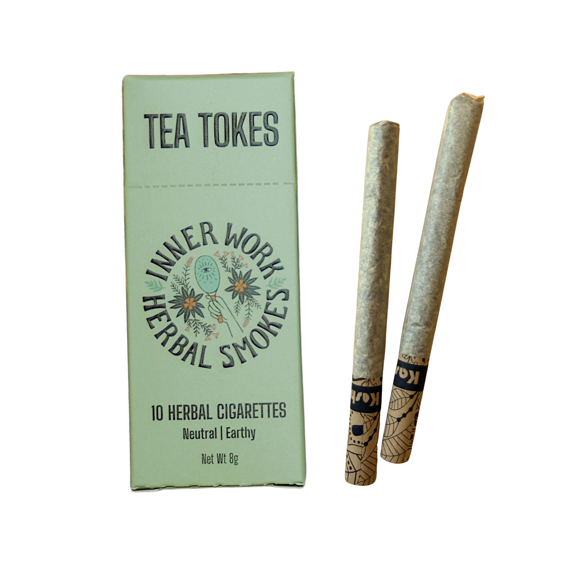 'Inner Work' herbal cigarettes box by Tea Tokes